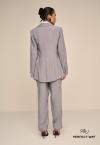BLAZER  VISCOSE TRANSPASSE C/BOLSO FEMININO CINZA PERFECT WAY