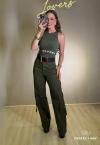 CALÇA CARGO FEMININA VERDE MILITAR PERFECT WAY
