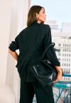 BLAZER RISCA DE GIZ FORRADO FEMININO PRETO PERFECT WAY