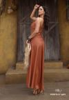 VESTIDO MAXI MIDI FEMININO TERRACOTA PERFECT WAY