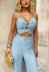 CROPPED FEMININO azul PERFECT WAY