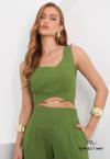 Perfect Way - CROPPED FEMININO verde folha