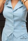 CONJUNTO FEMININO BLAZER + COLETE AZUL PERFECT WAY