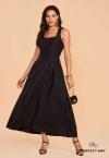 VESTIDO FEMININO  MAXI MIDI PRETO PERFECT WAY