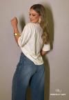 T- SHIRTS  CROPPED OVER FEMININO ESTAMPA OFF WHITE PERFECT WAY