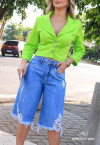 BLAZER CROPPED C/ OMBREIRA   VERDE NEON PERFECT WAY