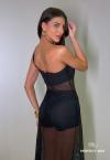 VESTIDO FEMININO LONGO PRETO PERFECT WAY