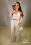 CALÇA PANTALONA FEMININA cru PERFECT WAY