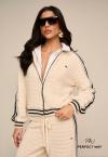 JAQUETA BORD INDUSTRIAL MALHA TRICO GOLA ALTA FEMININA CRU PERFECT WAY