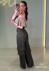 CALÇA CARGO FEMININA VERDE MILITAR PERFECT WAY