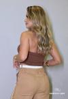 CROPPED FEMININO SEM ALÇA CACAU PERFECT WAY