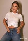 Perfect Way - BLUSA CROPPED FEMININA OFF WHITE