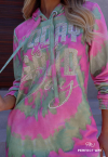 VESTIDO C/ ESTAMPA ROSA / VERDE PERFECT WAY