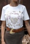 T-SHIRT ESTAMPADA FEMININA  OFF WHITE PERFECT WAY