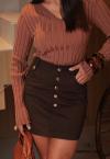 BLUSA FEMININA DECOTE V amendoa PERFECT WAY