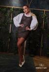 VESTIDO FEMININO CURTO    marrom PERFECT WAY