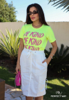 T-SHIRT ESTAMPADA amarelo neon ( cor 205 pig) PERFECT WAY
