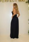 MACACÃO LONGO PANTALONA FEMININO PRETO PERFECT WAY