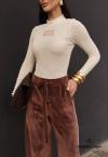 BLUSA BORD INDUSTRIAL GOLA ALTA  FEMININA PEROLA PERFECT WAY