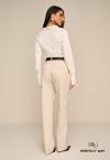 BODY EM CREPE VISCOSE ZIPER FRENTE FEMININO OFF WHITE PERFECT WAY