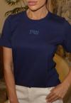 T-SHIRT BORD INDUSTRIAL FEMININA AZUL MARINHO PERFECT WAY