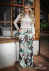 CALÇA WIDE LEG ESTAMPADO  camuflada PERFECT WAY