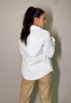 CAMISA  C/ FAIXA LAÇO FEMININA OFF WHITE PERFECT WAY