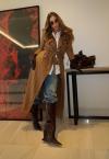 TRENCH COAT SARJA C/ CINTO FIVELA METAL  FEMININO TERRA PERFECT WAY