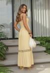 VESTIDO FEMININO MAXI MIDI AMARELO VINTAGE PERFECT WAY