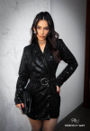 VESTIDO BLAZER + CINTO PRETO PERFECT WAY