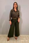 CALÇA WIDE LEG FEMININA VERDE FOLHA PERFECT WAY