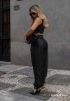 CONJUNTO FEMININO CROPPED + CALÇA BALLOON PRETO PERFECT WAY