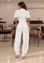 CAMISA MANGAS CURTA JUSTA OFF WHITE PERFECT WAY