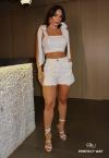 CONJUNTO CROPPED + SHORTS BORDADO  OFF WHITE PERFECT WAY