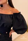 BLUSA OMBRO A OMBRO FEMININA PRETO PERFECT WAY