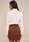 CAMISA  C/ FAIXA LAÇO FEMININA OFF WHITE PERFECT WAY