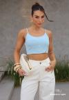 Perfect Way - CROPPED FEMININO AZUL