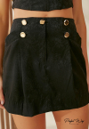 CONJUNTO CROPPED + SAIA C/ DETALHES EM METAL PRETO PERFECT WAY