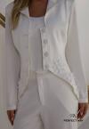 BLAZER FEMININO OFF WHITE PERFECT WAY