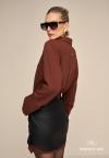 SAIA COURO ( PU) C/ MARTINGALE FEMININA PRETO PERFECT WAY
