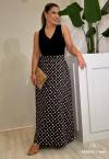 SAIA  FEMININA MAXI MIDI ESTAMPADA PRETO C / BEGE PERFECT WAY