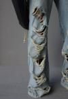 CALÇA JEANS DIRTY  DESTROYED COS INTERMEDIARIO FEMININA DIRTY JEANS PERFECT WAY