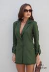 BLAZER FEMININO C/ MARTINGALE NAS MANGAS VERDE PERFECT WAY