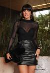 Perfect Way - BLUSA DE TULE FEMININA PRETO