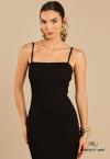 VESTIDO FEMININO MAXI MIDI PRETO PERFECT WAY