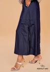 SAIA MAXI MIDI  azul escuro PERFECT WAY