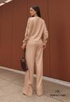 CALÇA COS ELASTICO GALÃO DE COURO ( PU) FEMININA NUDE PERFECT WAY