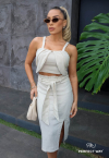 CONJUNTO CROPPED + SAIA MIDI cru PERFECT WAY