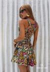 VESTIDO CURTO FEMININO PRETO COM AMARELO PERFECT WAY