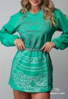 VESTIDO MOLETOM verde PERFECT WAY